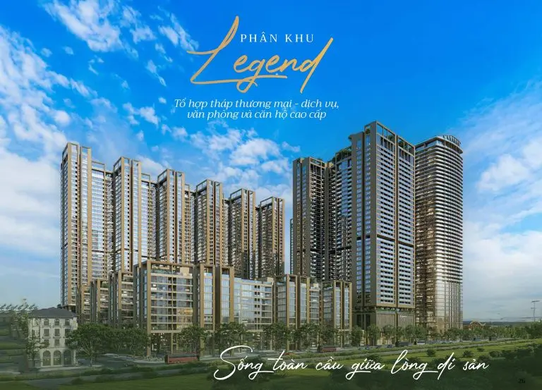 Thiết kế phân khu Legend với thiết kế & kiến trúc tân cổ điển Hy Lạp
