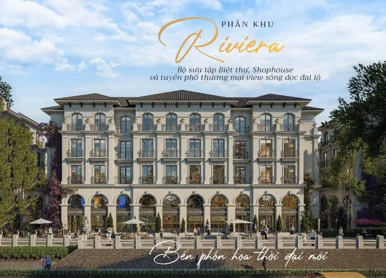 Phân khu Riviera dấu ấn thượng lưu ven sông tại Sunshine Legend City 1 Biệt thự tại phân khu Riviera dự án Sunshine Legend City